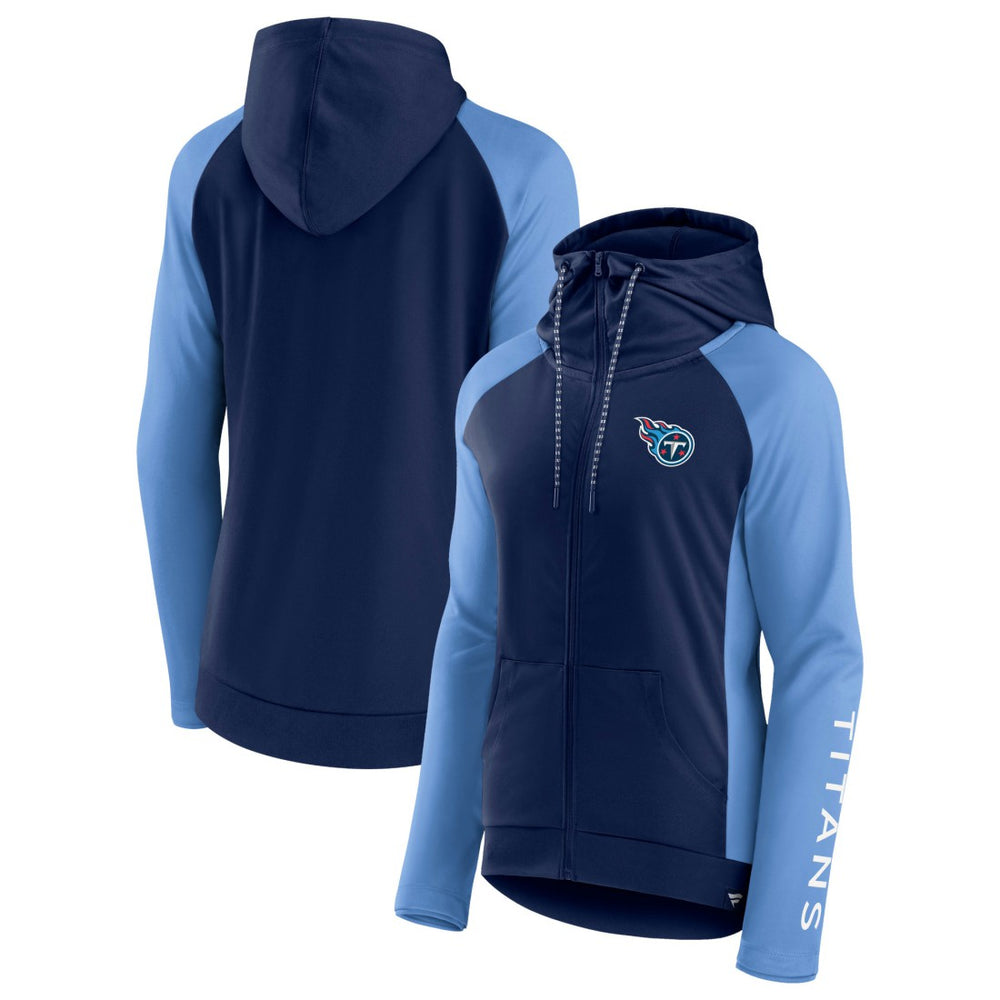 Women's End Around Lightweight Raglan Full-Zip Hoodie Jacket - Tennessee Titans Hoodies