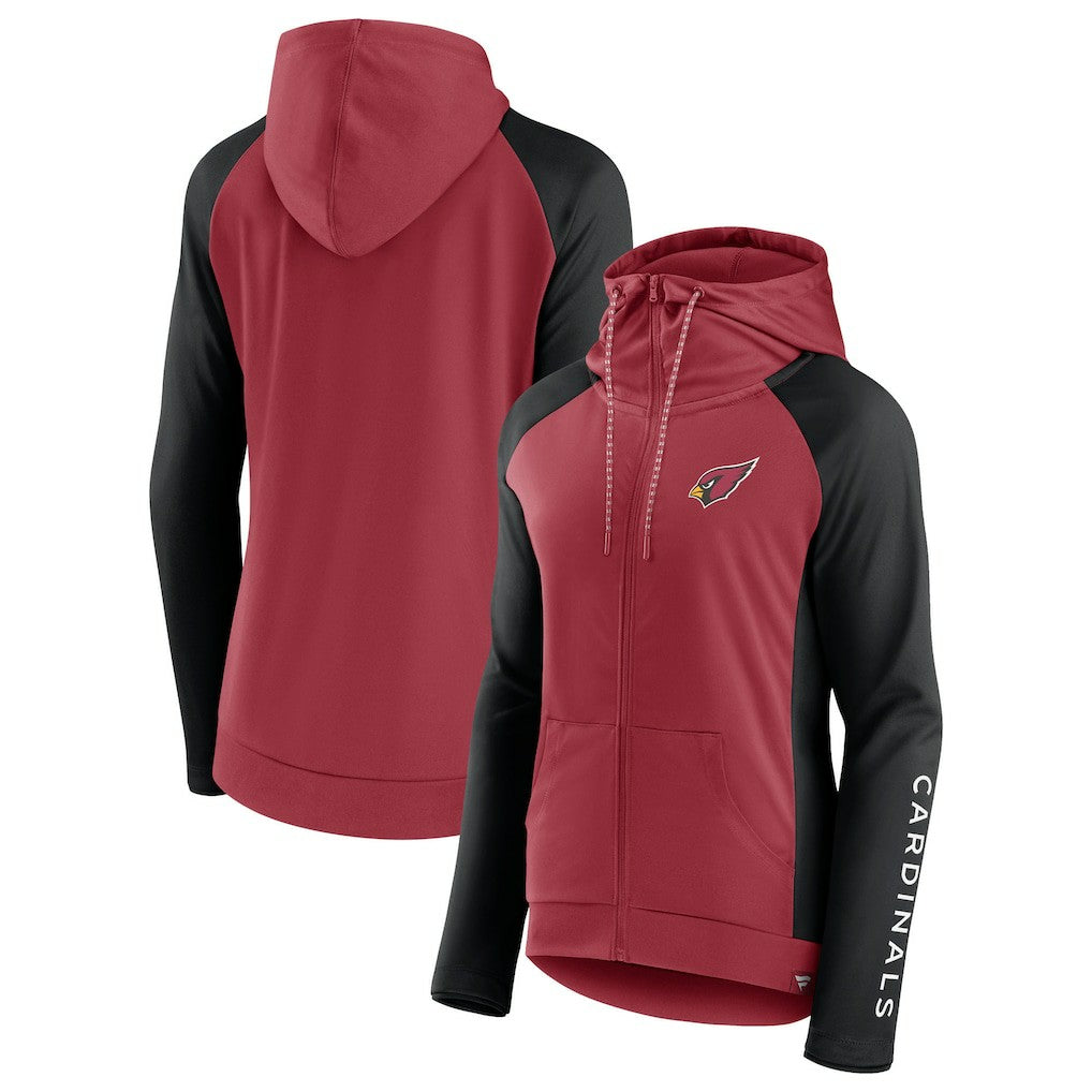 Women's End Around Lightweight Raglan Full-Zip Hoodie Jacket - Arizona Cardinals Hoodies