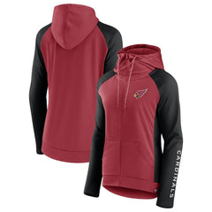 Women's End Around Lightweight Raglan Full-Zip Hoodie Jacket - Arizona Cardinals Hoodies