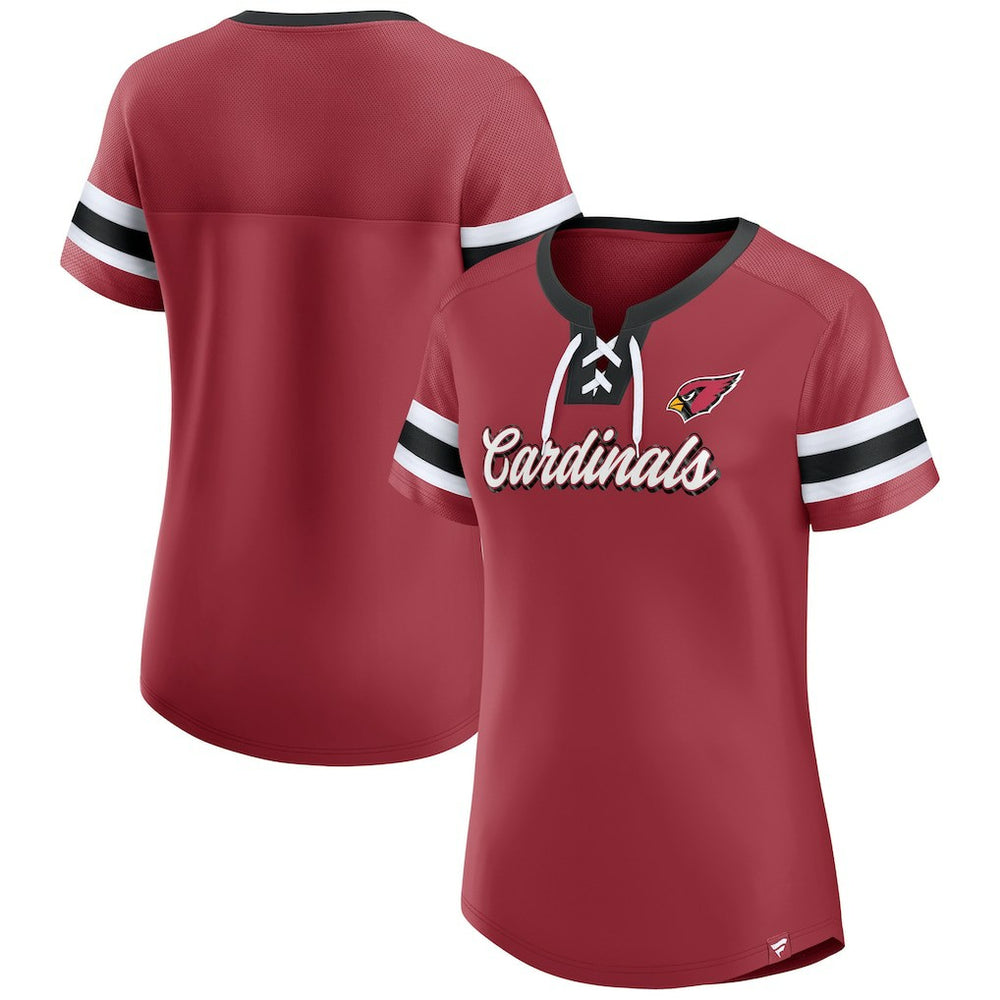 Women's Original State Lace-Up T-Shirt - Arizona Cardinals T-shirts
