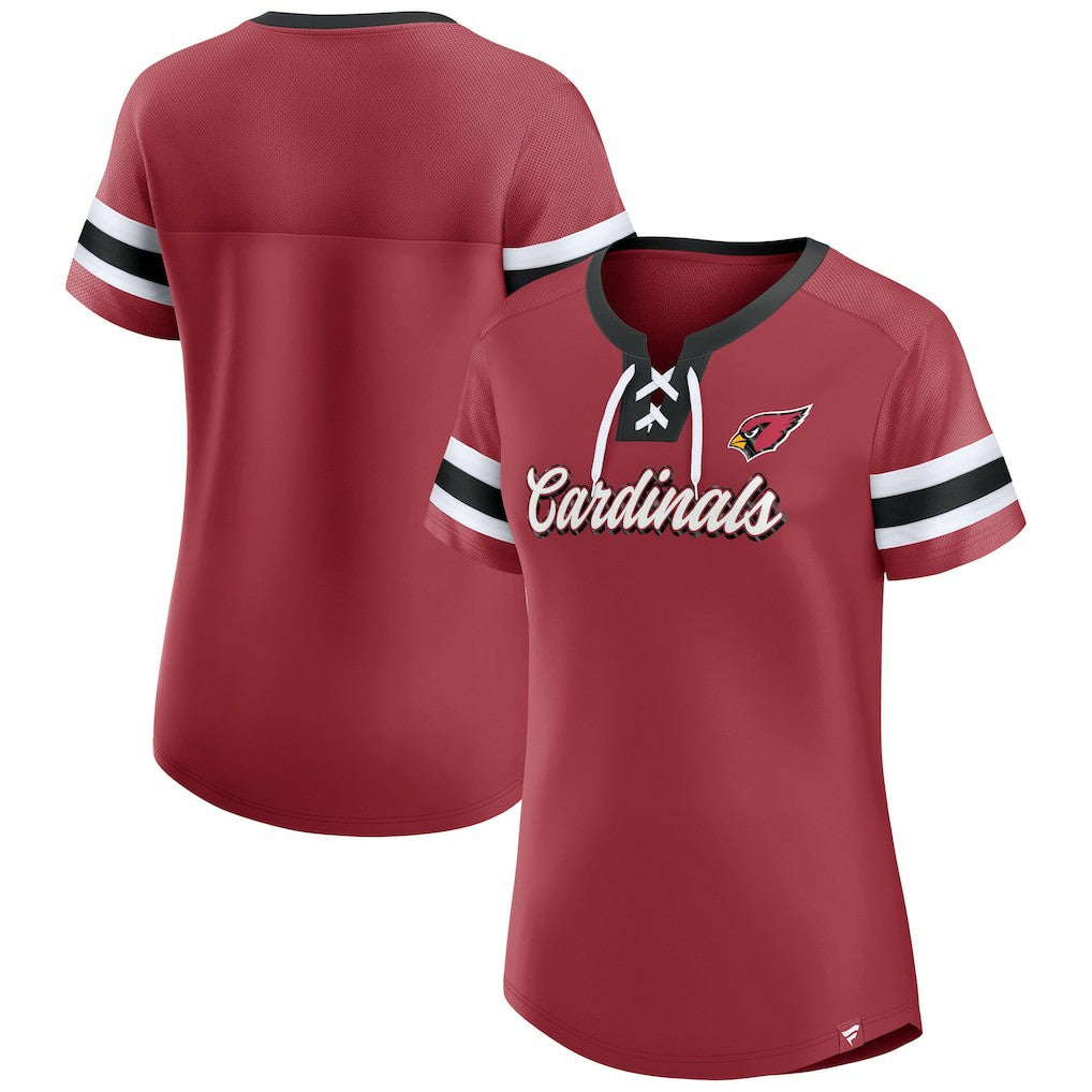 Women's Original State Lace-Up T-Shirt - Arizona Cardinals T-shirts
