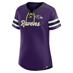 Women's Original State Lace-Up T-Shirt - Baltimore Ravens T-shirts