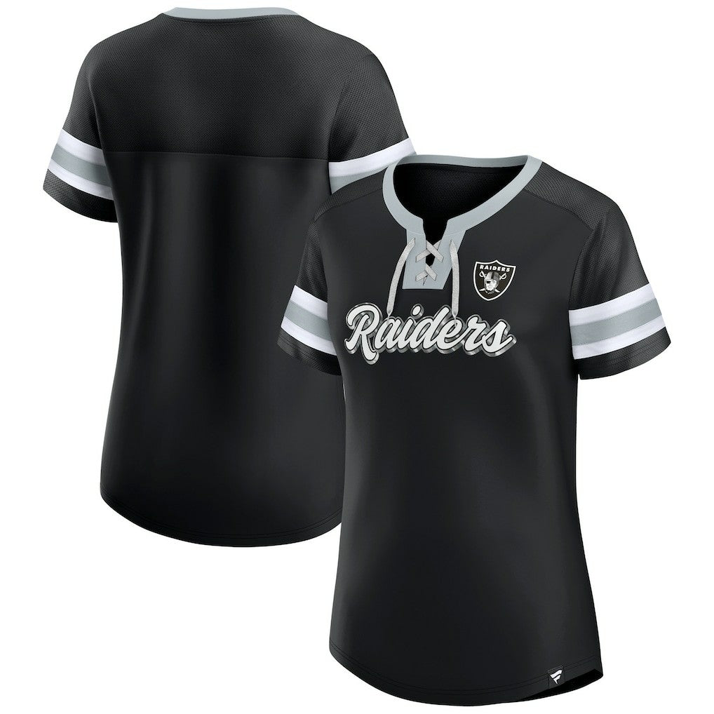Women's Original State Lace-Up T-Shirt - Las Vegas Raiders T-shirts