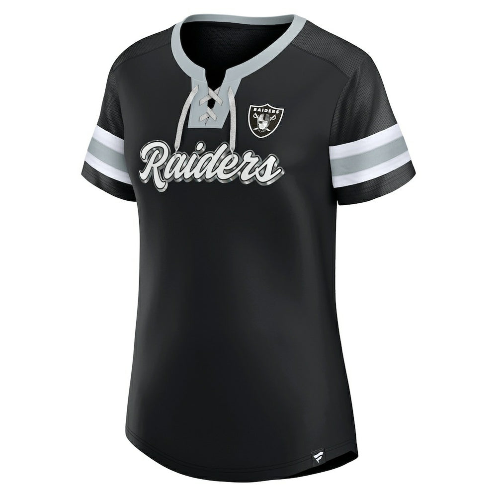 Women's Original State Lace-Up T-Shirt - Las Vegas Raiders T-shirts