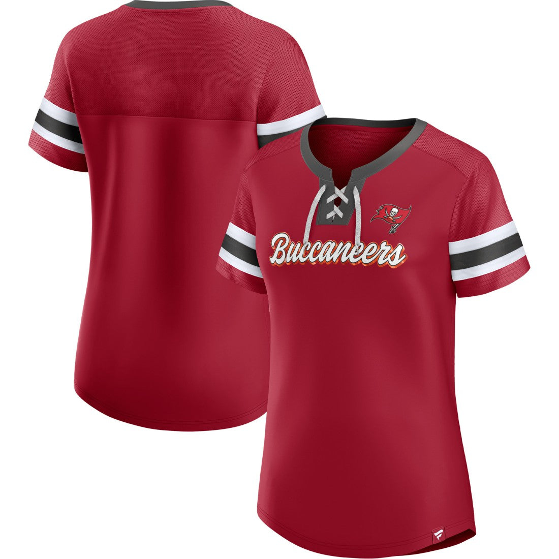 Women's Original State Lace-Up T-Shirt - Tampa Bay Buccaneers T-shirts