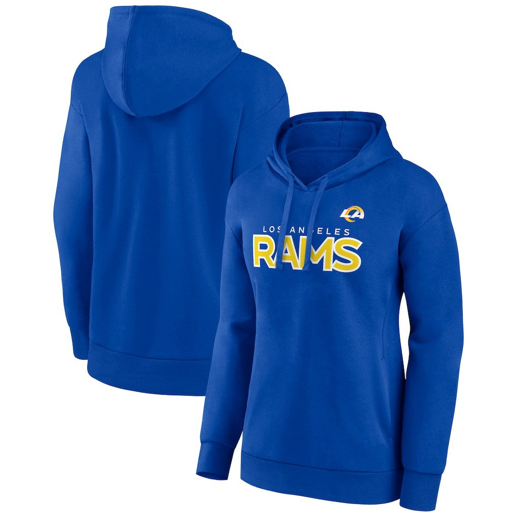 Women's Iconic Cotton Fleece Checklist Pullover Hoodie - Los Angeles Rams Hoodies