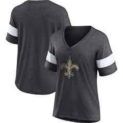 Women's Distressed Team Tri-Blend V-Neck T-Shirt - New Orleans Saints T-shirts