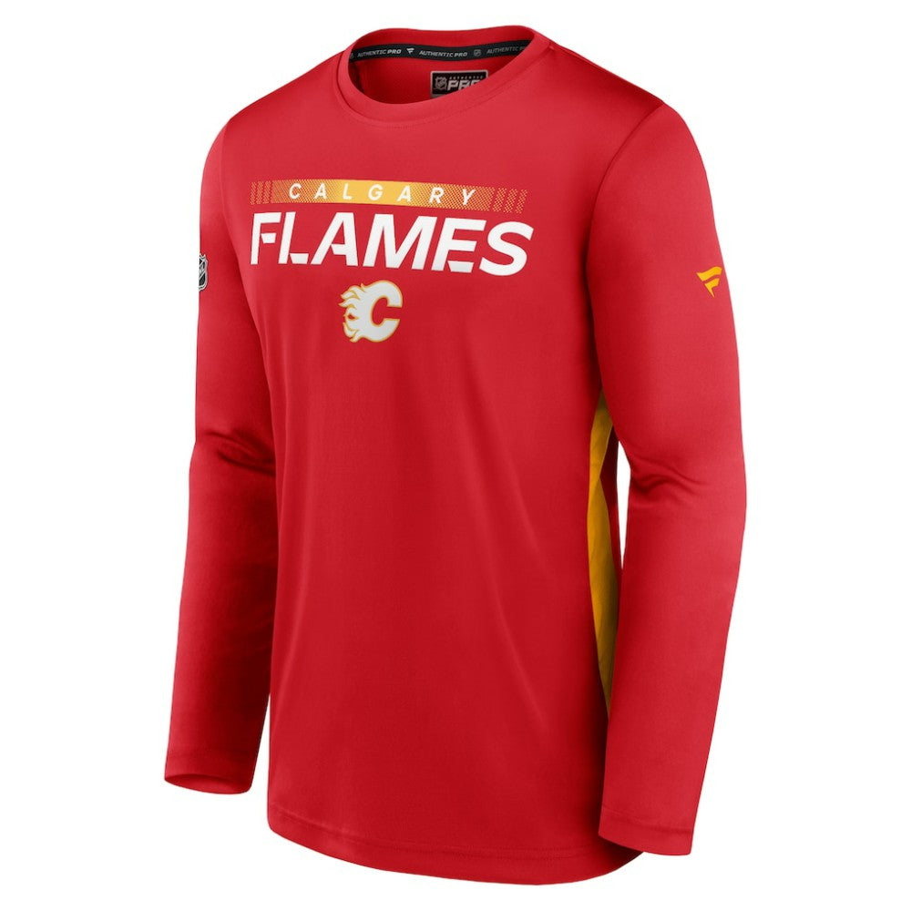 NHL Calgary Flames Fanatics Authentic Pro Rink Performance Long Sleeve T-Shirt