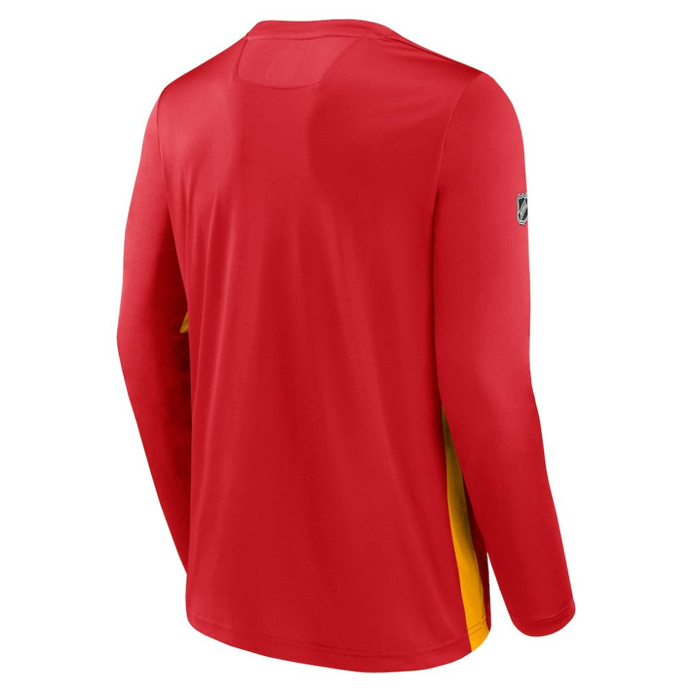 NHL Calgary Flames Fanatics Authentic Pro Rink Performance Long Sleeve T-Shirt