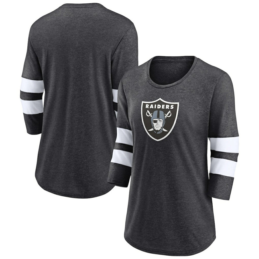 Women's Primary Logo 3/4 Sleeve Scoop Neck T-Shirt - Las Vegas Raiders T-shirts