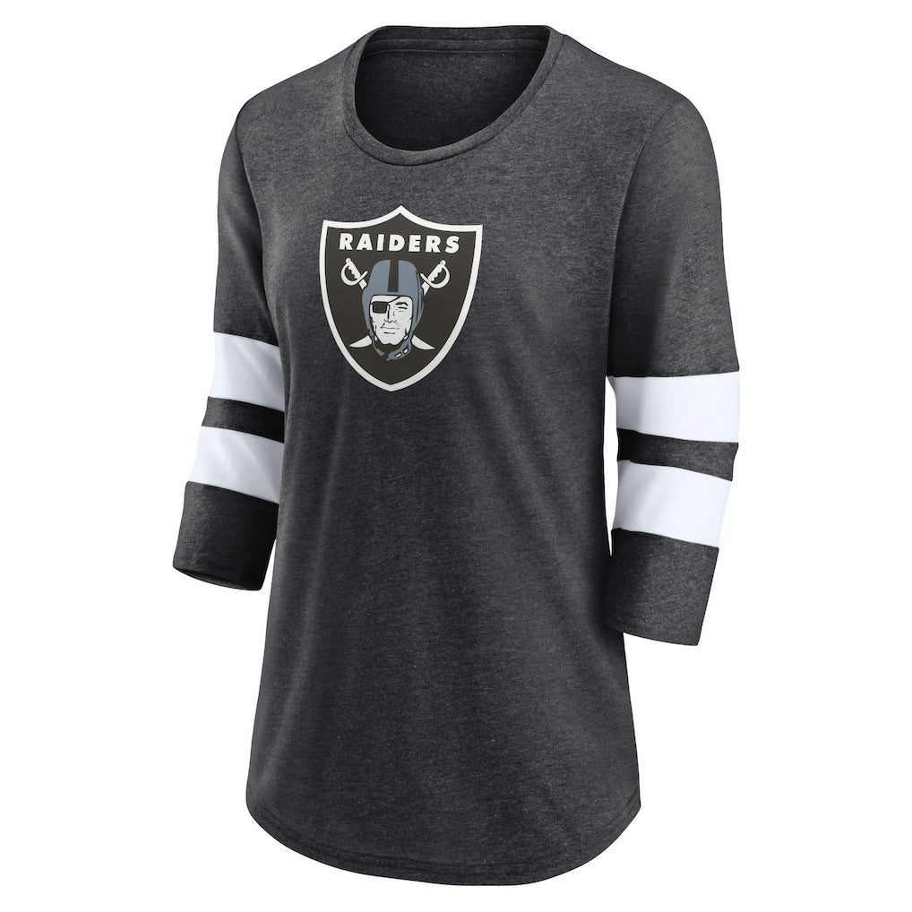 Women's Primary Logo 3/4 Sleeve Scoop Neck T-Shirt - Las Vegas Raiders T-shirts