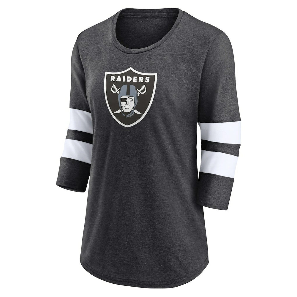 Women's Primary Logo 3/4 Sleeve Scoop Neck T-Shirt - Las Vegas Raiders T-shirts