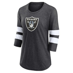 Women's Primary Logo 3/4 Sleeve Scoop Neck T-Shirt - Las Vegas Raiders T-shirts