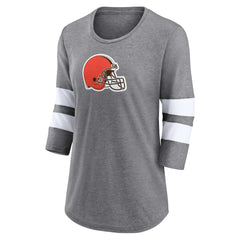 Women's Primary Logo 3/4 Sleeve Scoop Neck T-Shirt - Cleveland Browns T-shirts