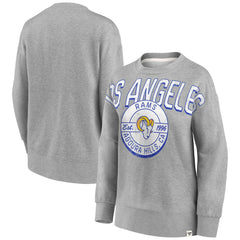 Women's Jump Distribution Tri-Blend Pullover Sweatshirt - Los Angeles Rams Pullover