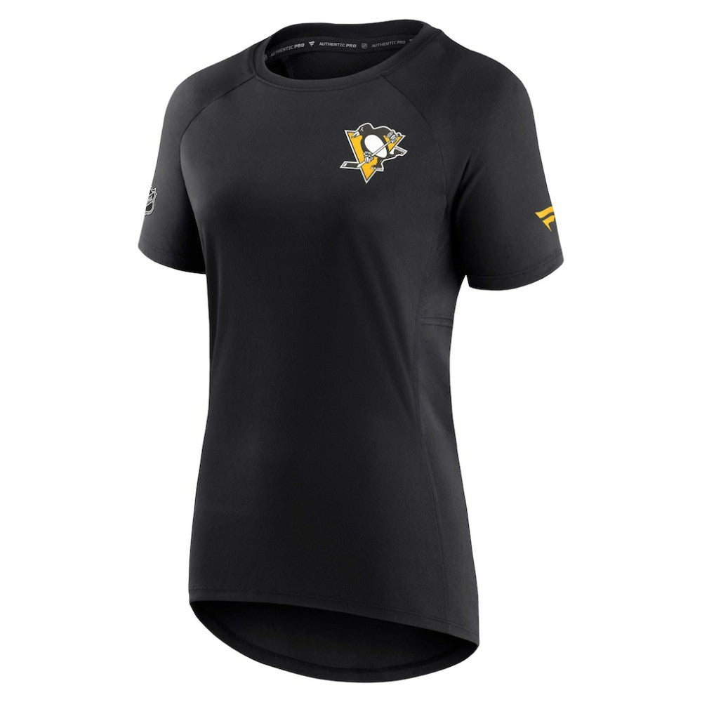 NHL Pittsburgh Penguins Fanatics Women's Authentic Pro Rink Raglan Tech T-Shirt