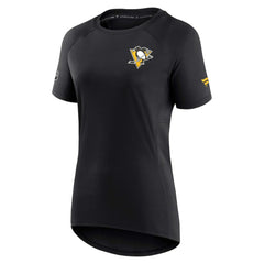 NHL Pittsburgh Penguins Fanatics Women's Authentic Pro Rink Raglan Tech T-Shirt