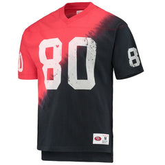 Jerry Rice  Retired Player Name & Number Diagonal Tie-Dye V-Neck T-Shirt - San Francisco 49ers T-shirts