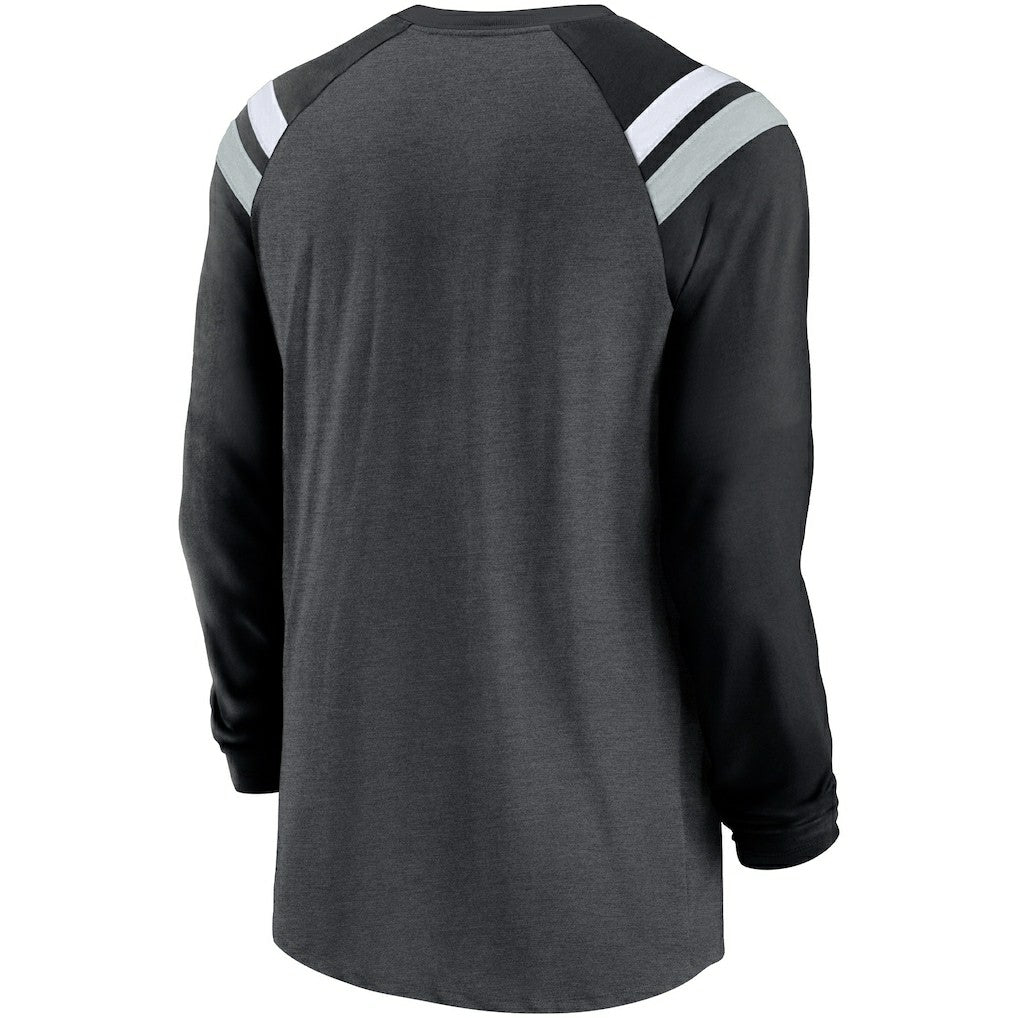 Tri-Blend Raglan Athletic Long Sleeve Fashion T-Shirt - Las Vegas Raiders T-shirts