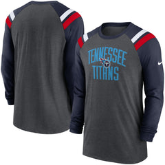 Tri-Blend Raglan Athletic Long Sleeve Fashion T-Shirt - Tennessee Titans T-shirts