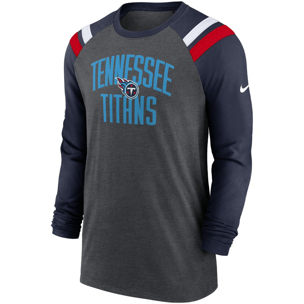 Tri-Blend Raglan Athletic Long Sleeve Fashion T-Shirt - Tennessee Titans T-shirts