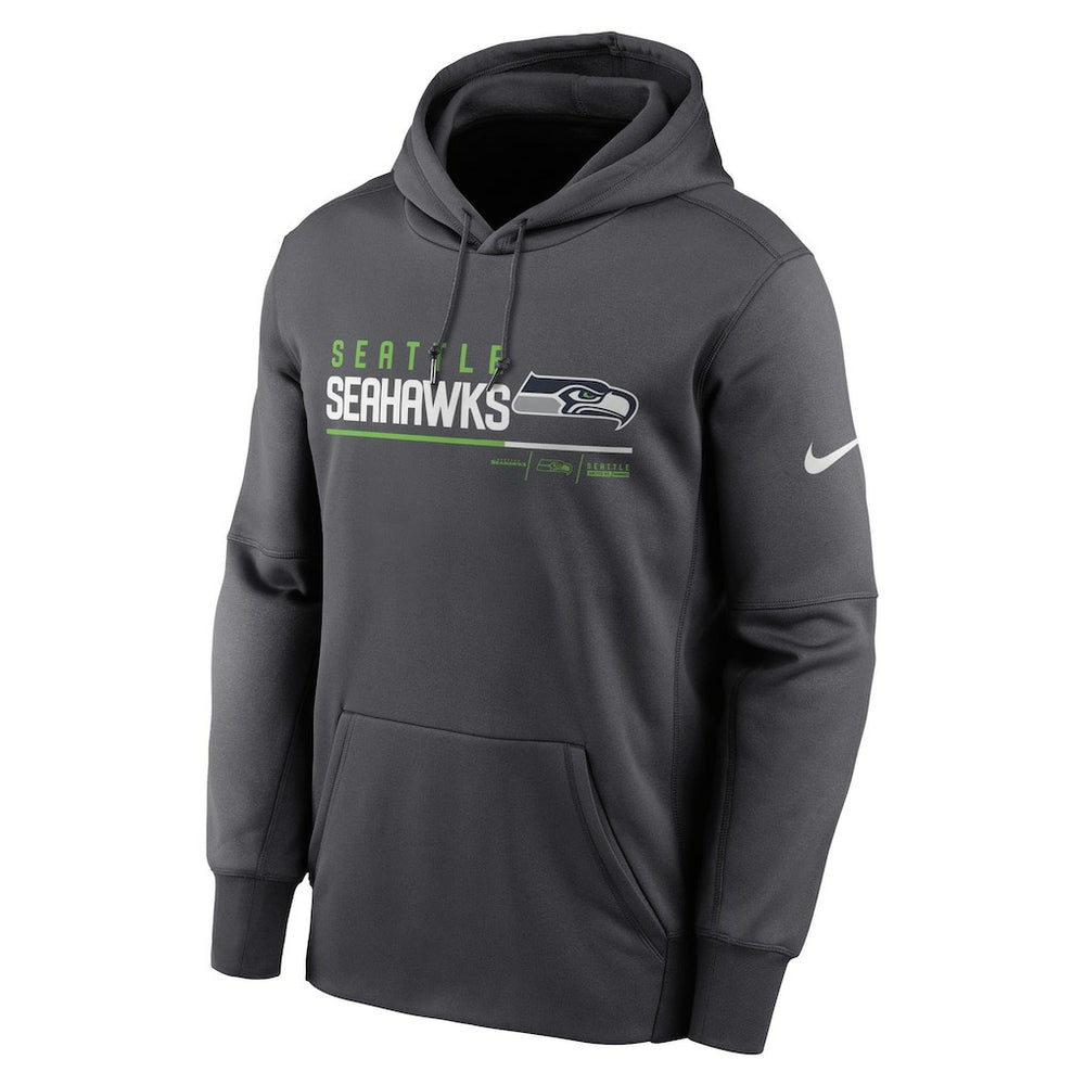 Prime Logo Name Split Pullover Hoodie - Seattle Seahawks Hoodies