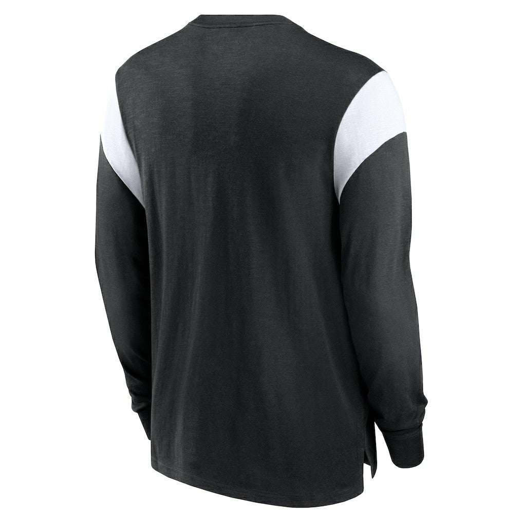 Oakland Raiders Rewind Playback Helmet Long Sleeve T-Shirt - Las Vegas Raiders T-shirts