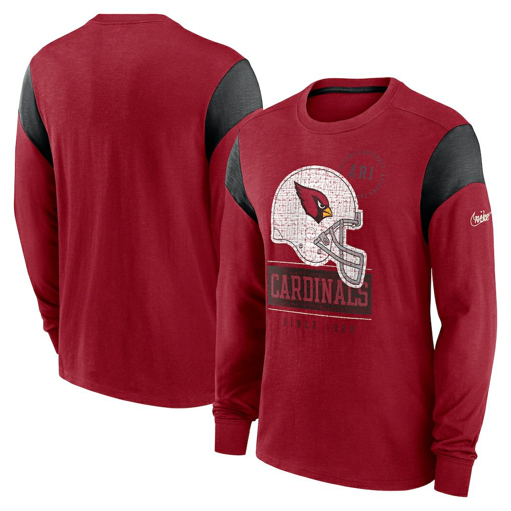 Rewind Playback Helmet Long Sleeve T-Shirt - Arizona Cardinals T-shirts