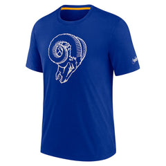 Rewind Playback Logo Tri-Blend T-Shirt - Los Angeles Rams T-shirts