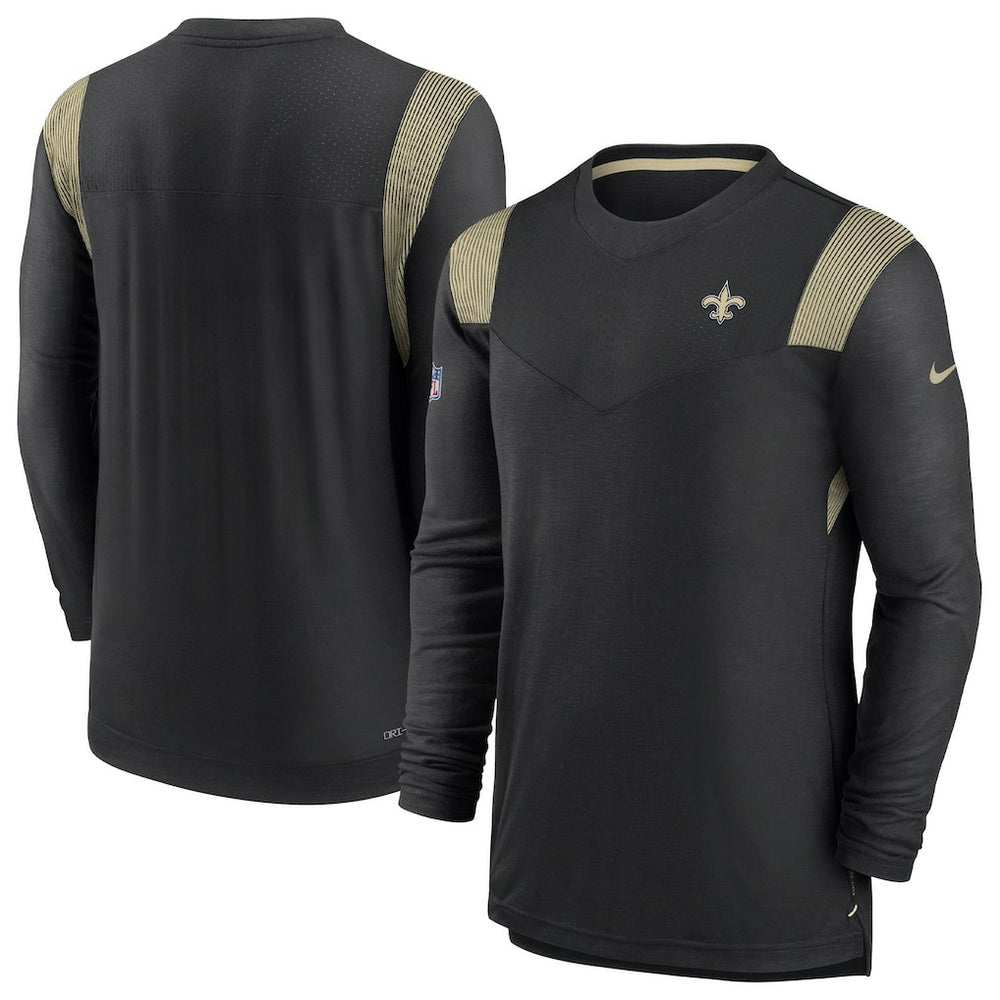 Sideline Tonal Logo Performance Player Long Sleeve T-Shirt - New Orleans Saints T-shirts