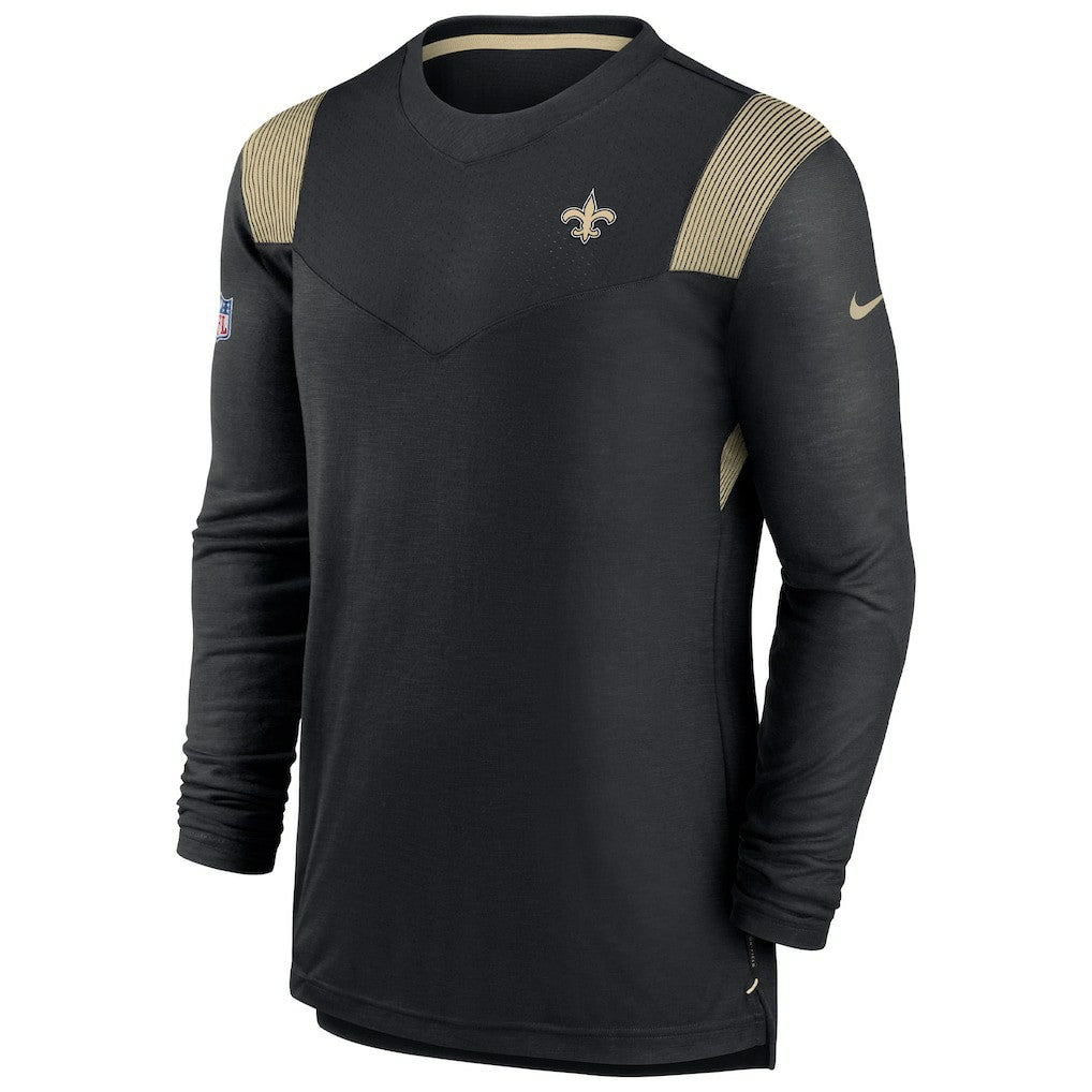 Sideline Tonal Logo Performance Player Long Sleeve T-Shirt - New Orleans Saints T-shirts