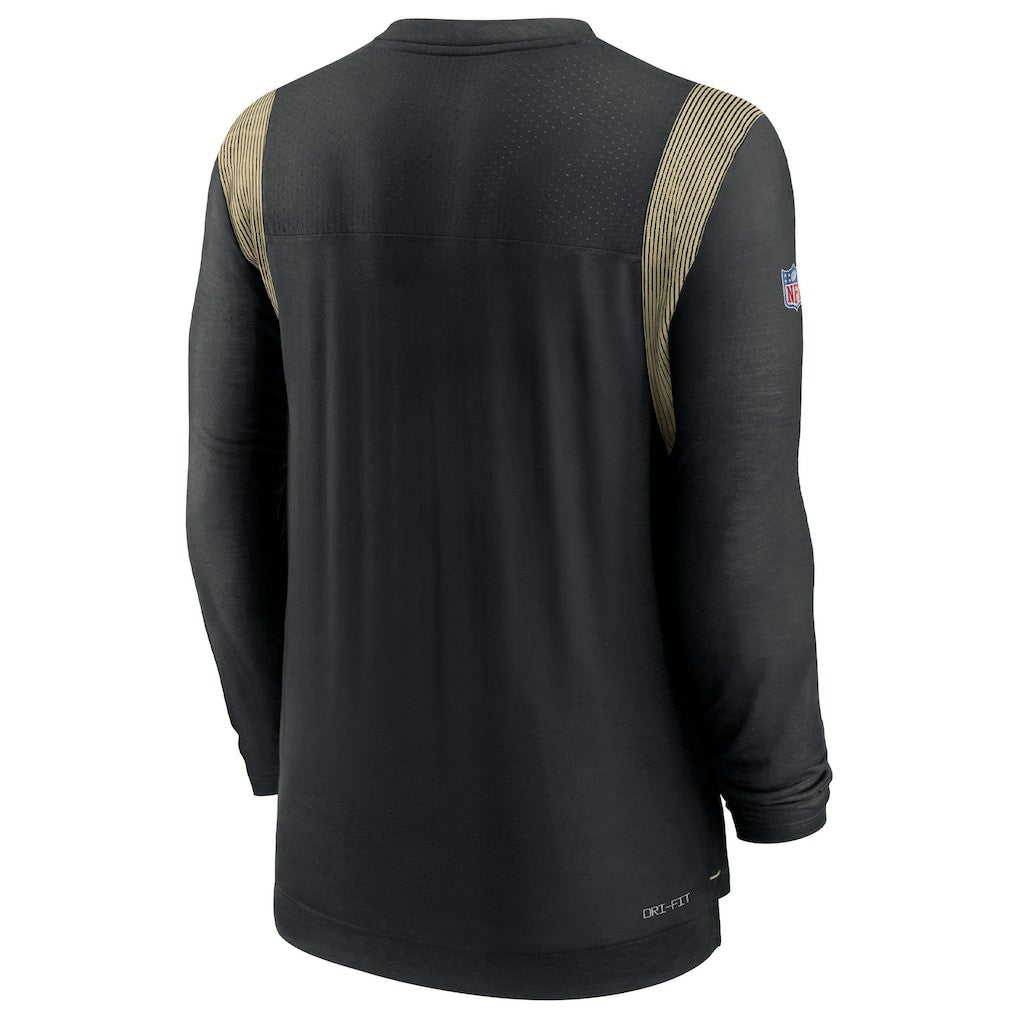 Sideline Tonal Logo Performance Player Long Sleeve T-Shirt - New Orleans Saints T-shirts