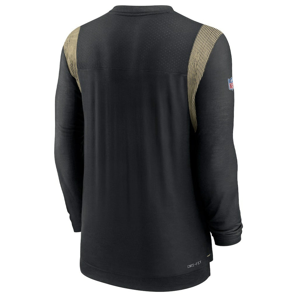 Sideline Tonal Logo Performance Player Long Sleeve T-Shirt - New Orleans Saints T-shirts