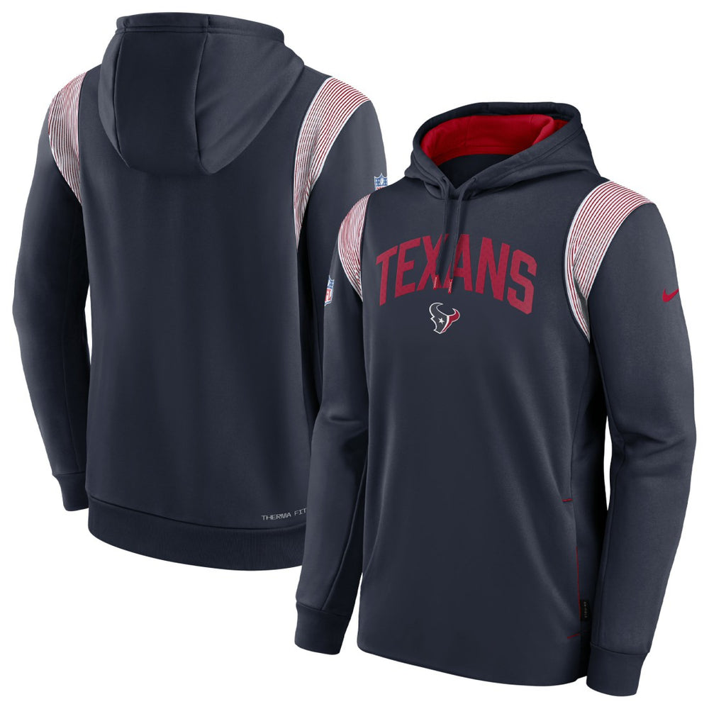 Sideline Athletic Stack Performance Pullover Hoodie - Houston Texans Hoodies