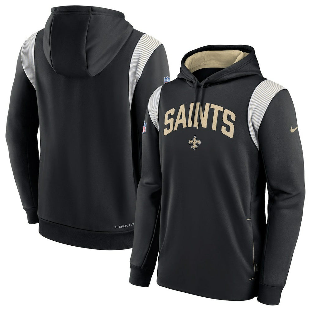 Sideline Athletic Stack Performance Pullover Hoodie - New Orleans Saints Hoodies