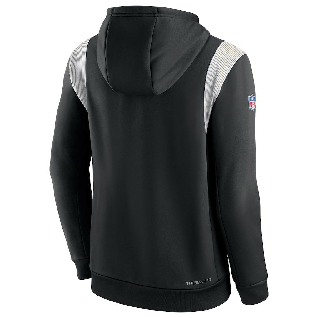 Sideline Athletic Stack Performance Pullover Hoodie - New Orleans Saints Hoodies