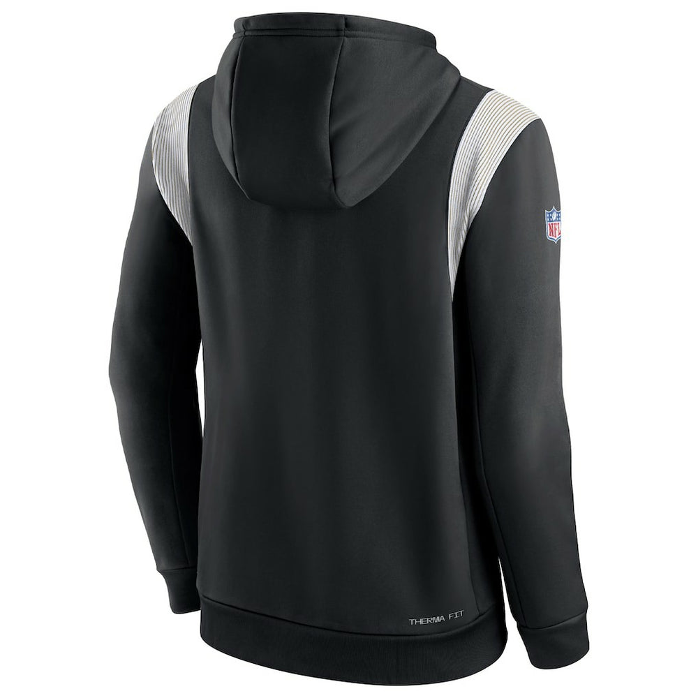 Sideline Athletic Stack Performance Pullover Hoodie - New Orleans Saints Hoodies