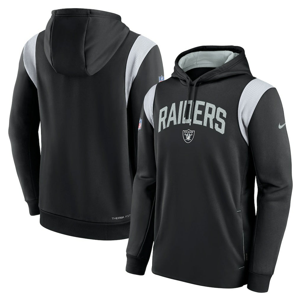Sideline Athletic Stack Performance Pullover Hoodie - Las Vegas Raiders Hoodies