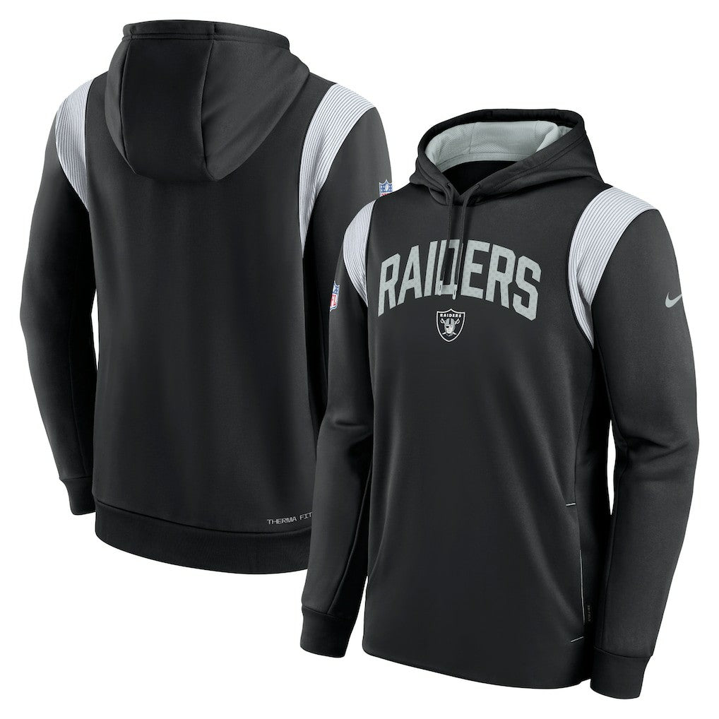 Sideline Athletic Stack Performance Pullover Hoodie - Las Vegas Raiders Hoodies