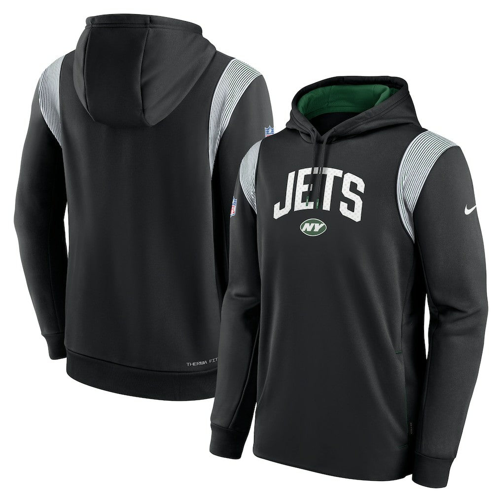 Sideline Athletic Stack Performance Pullover Hoodie - New York Jets Hoodies