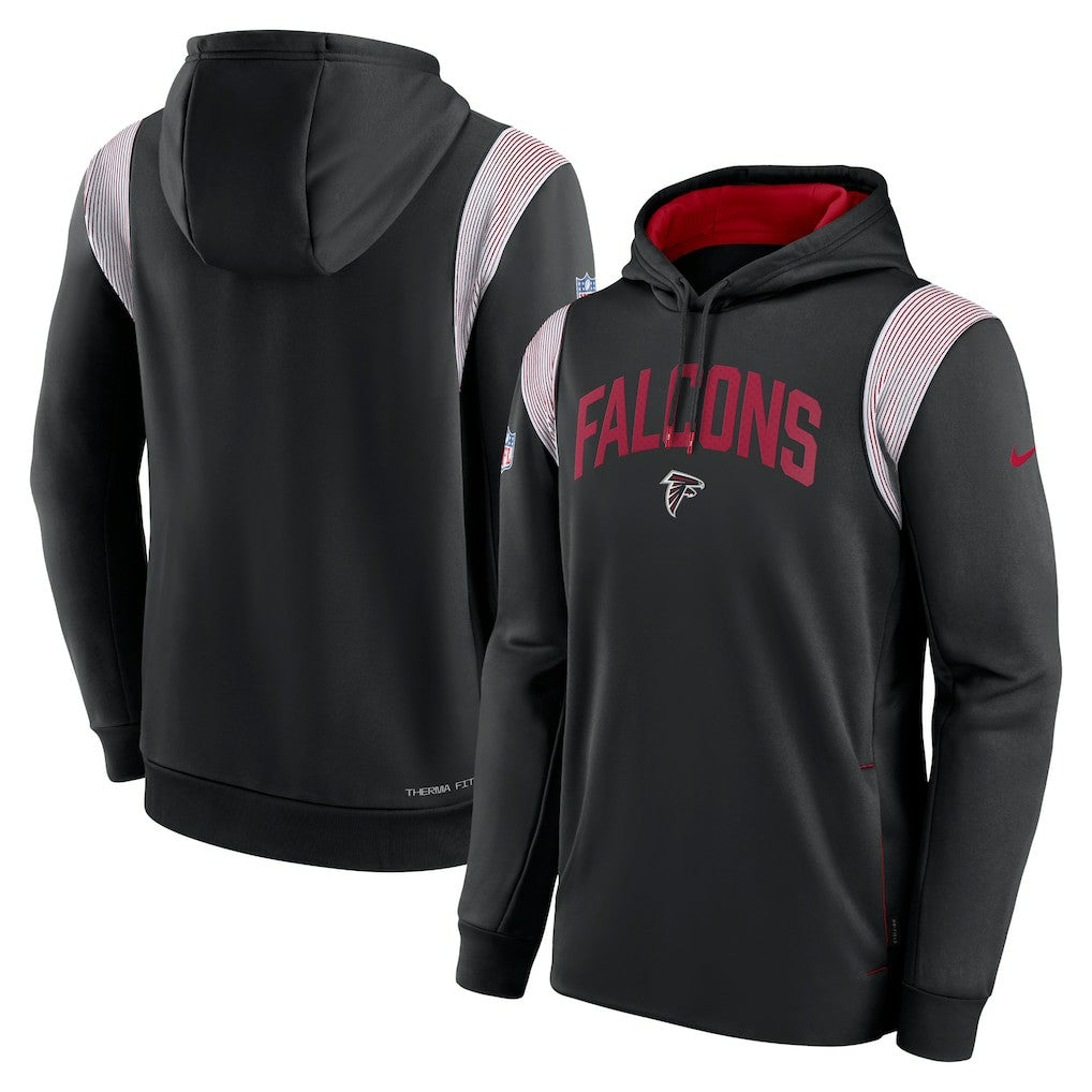 Sideline Athletic Stack Performance Pullover Hoodie - Atlanta Falcons Hoodies