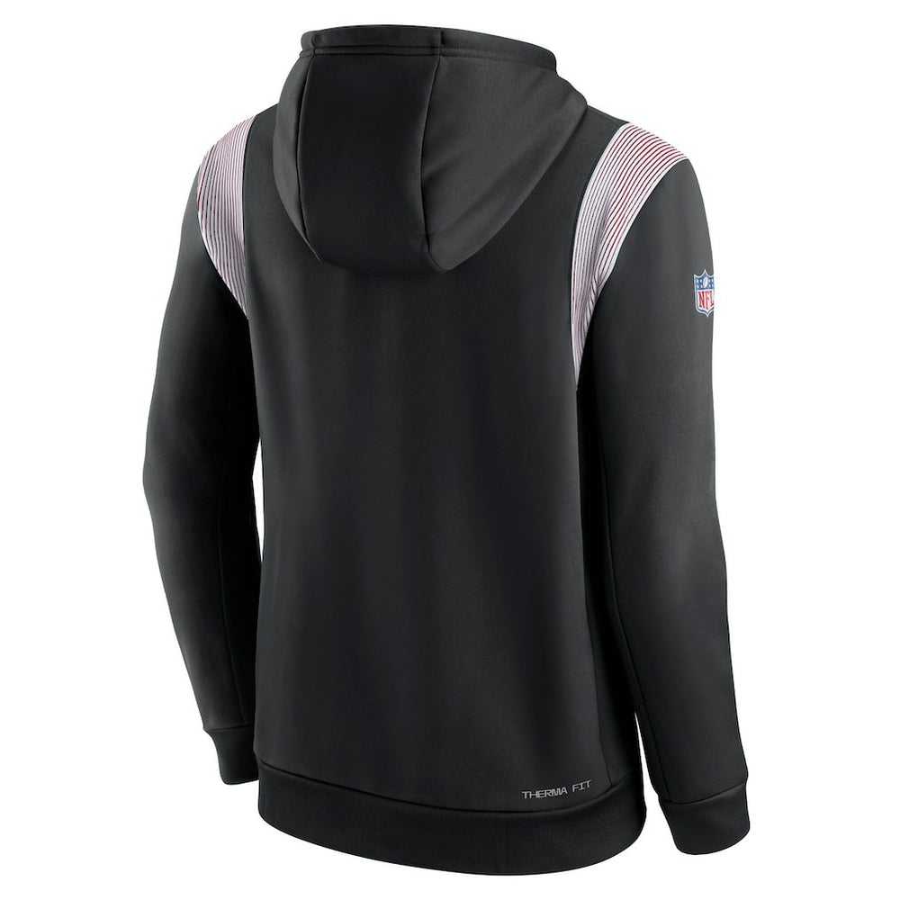 Sideline Athletic Stack Performance Pullover Hoodie - Atlanta Falcons Hoodies