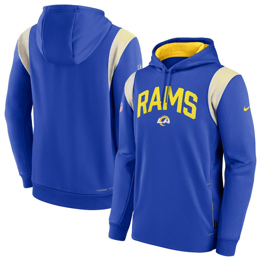 Sideline Athletic Stack Performance Pullover Hoodie - Los Angeles Rams Hoodies