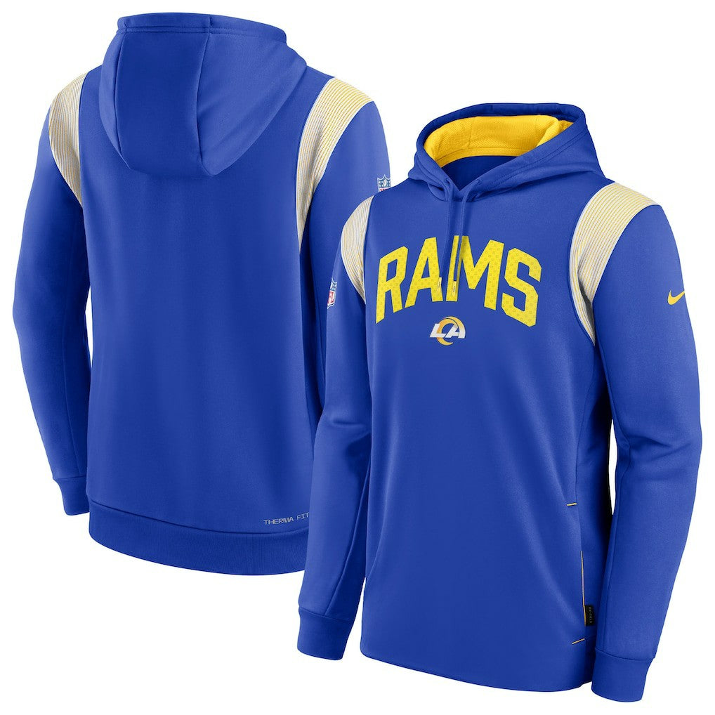 Sideline Athletic Stack Performance Pullover Hoodie - Los Angeles Rams Hoodies