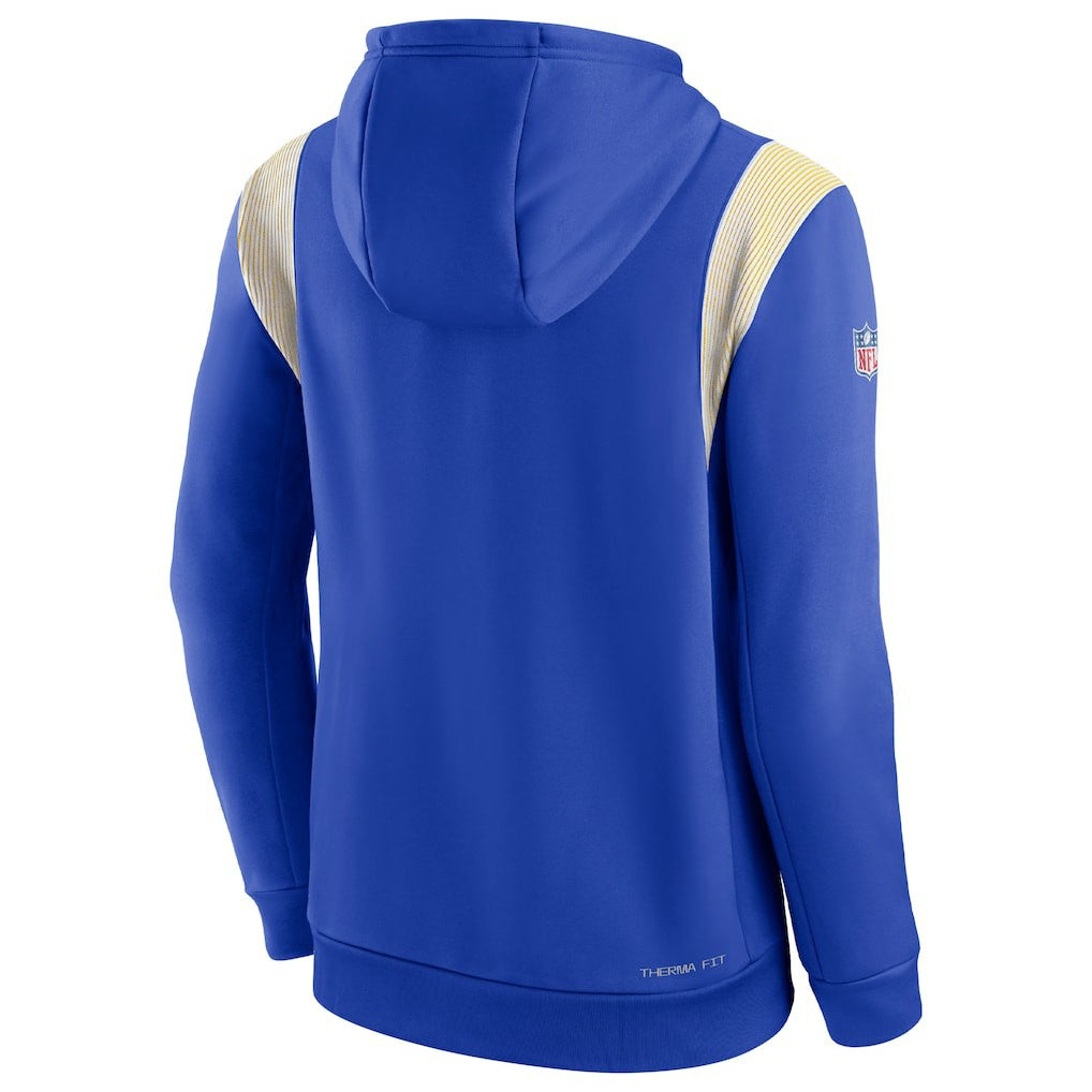 Sideline Athletic Stack Performance Pullover Hoodie - Los Angeles Rams Hoodies