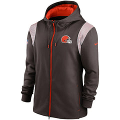 Performance Sideline Lockup Full-Zip Hoodie - Cleveland Browns Hoodies