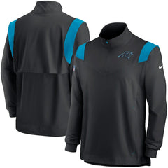 Sideline Coach Chevron Lockup Quarter-Zip Long Sleeve Top - Carolina Panthers Tops
