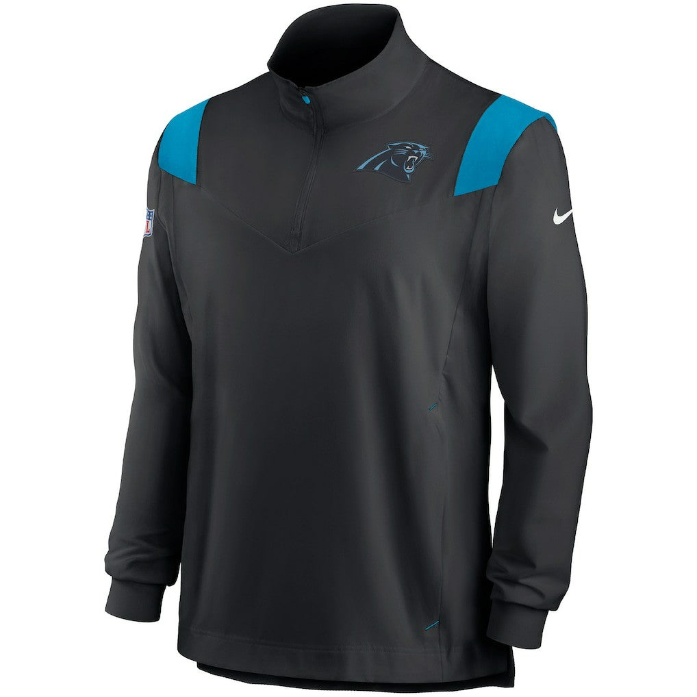 Sideline Coach Chevron Lockup Quarter-Zip Long Sleeve Top - Carolina Panthers Tops