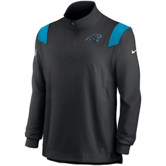 Sideline Coach Chevron Lockup Quarter-Zip Long Sleeve Top - Carolina Panthers Tops