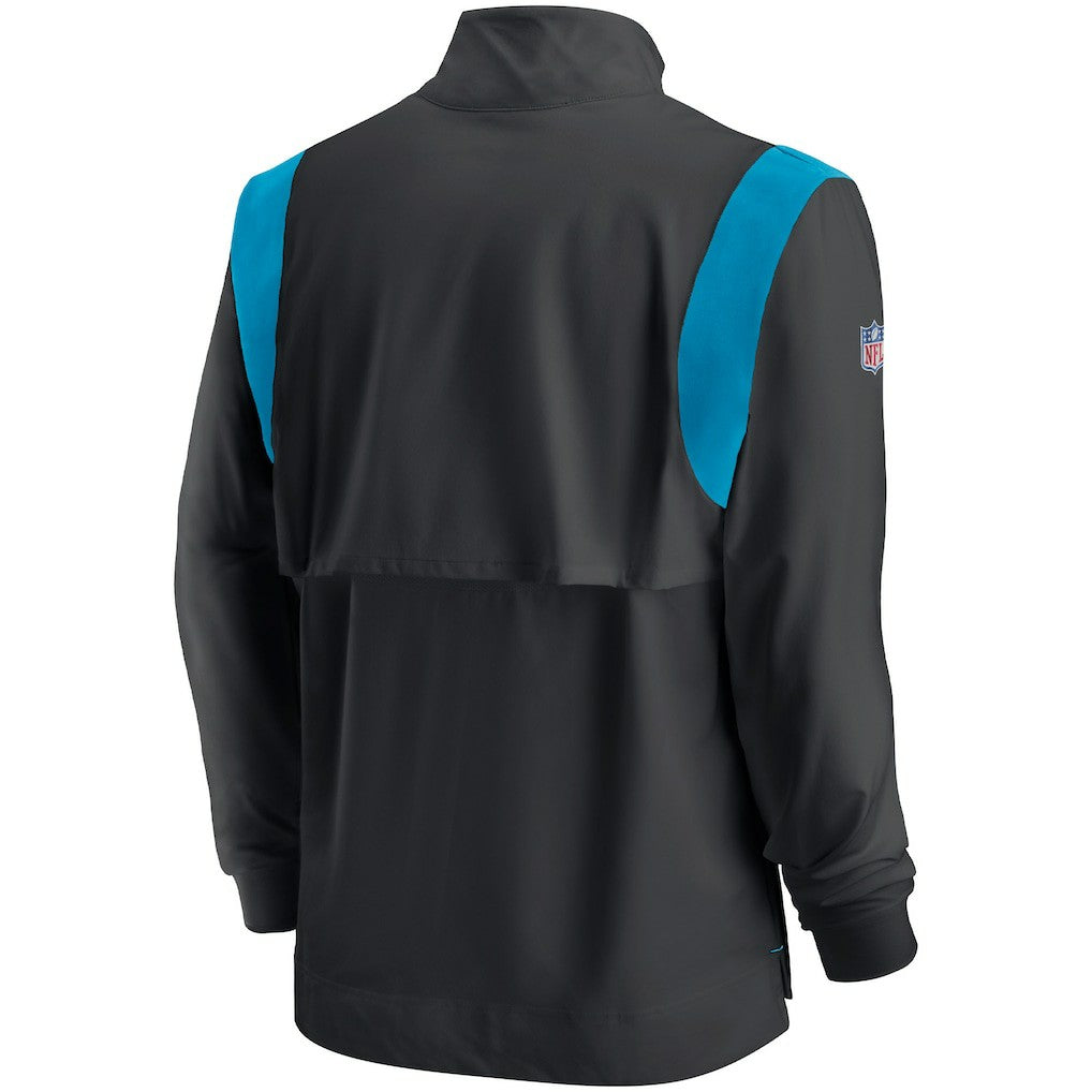Sideline Coach Chevron Lockup Quarter-Zip Long Sleeve Top - Carolina Panthers Tops